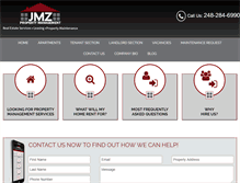 Tablet Screenshot of jmzmanagement.com